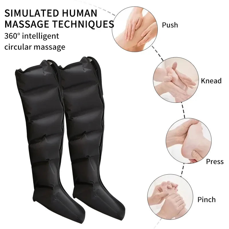 Masseur de Jambes à Compression d'Air avec Télécommande /Air Compression Leg Massager With Remote Control.